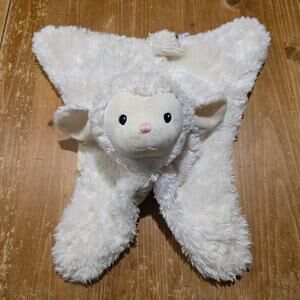 Baby Gund Lamb Comfy Cozy Cream Plush Lovey Pink Nose Fluffy Soft